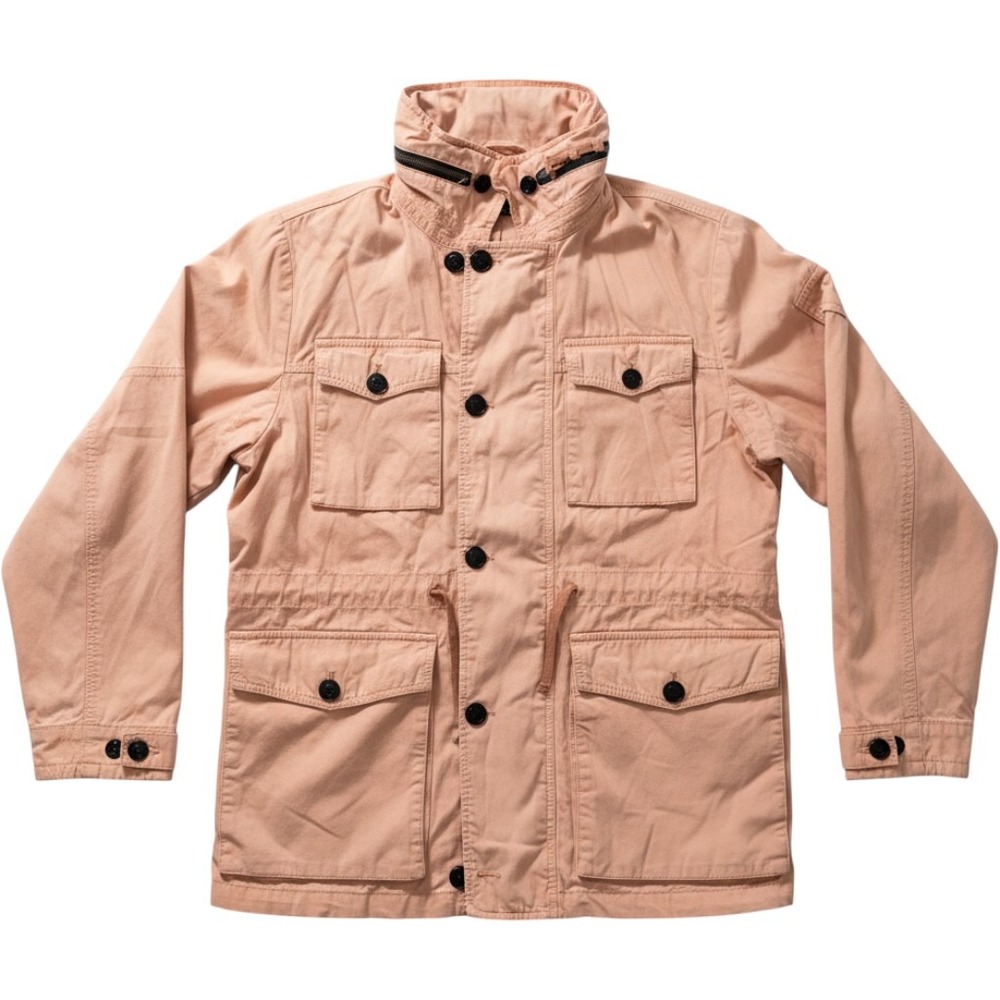J.Crew Sound + Vision Aaron Rice Men Field Jacket Peach Pink Utility Hooded L